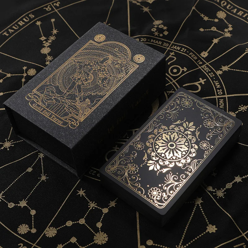 Mustat PVC-klassiset Tarot-kortit