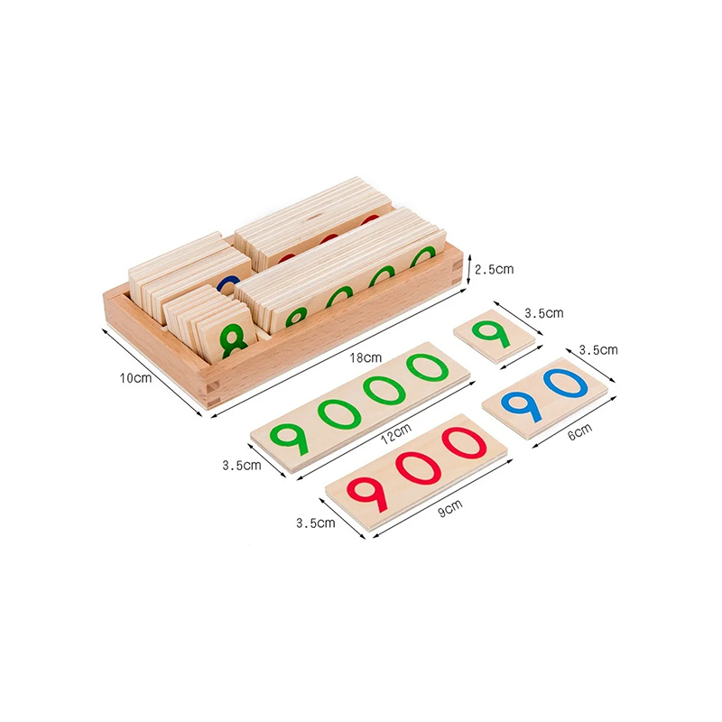 Montessori Numeracy Modulaarinen puinen setti