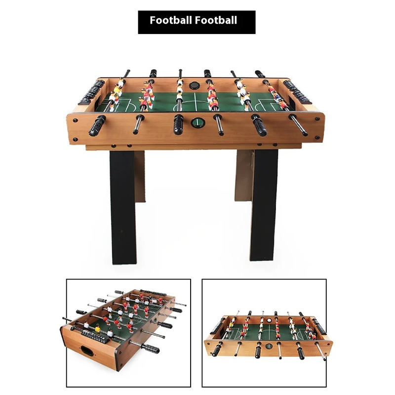 4-in-1 monipelipöytä, jossa pöytäjalkapallo, ilmakiekko, pöytätennis ja allas