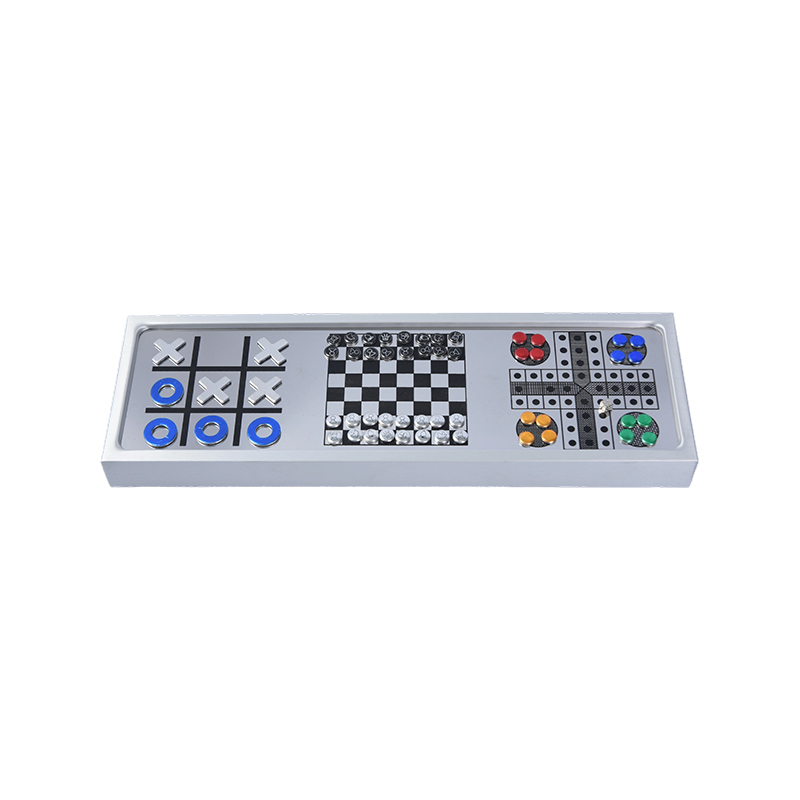 Alumiiniseos Magneettinen 3-in-1 shakkipelisetti
