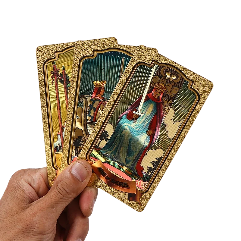 Premium kulta-folio Tarot-korttisetti
