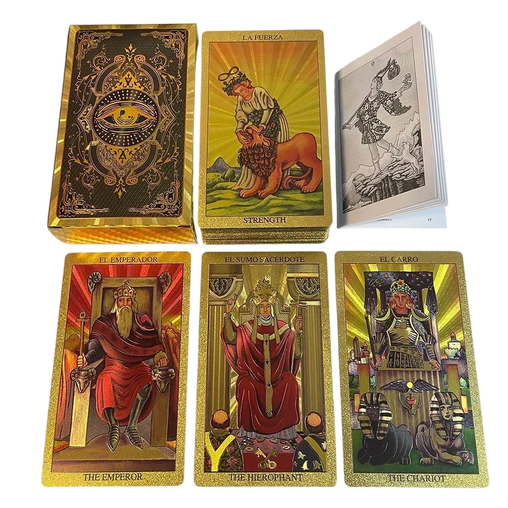 Premium kulta-folio Tarot-korttisetti