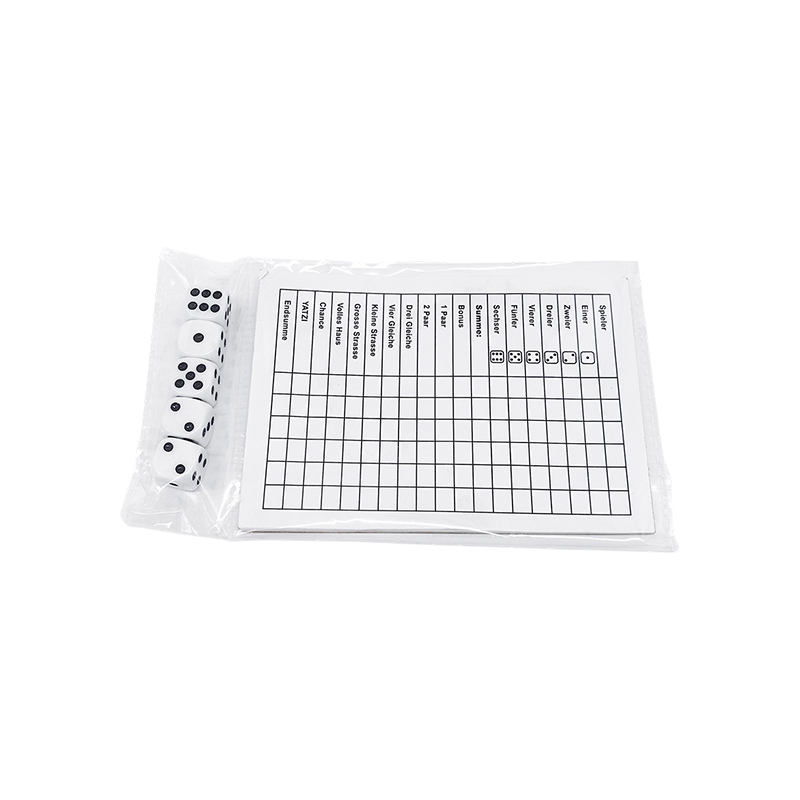 Klassinen noppapelien perusasiat YATZY Scoreboard Set