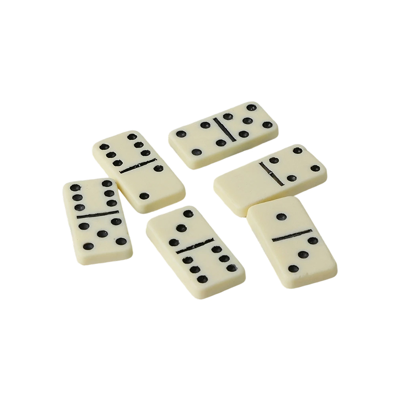 Perinteinen Double-Six Domino-setti norsunluunvärisellä viimeistelyllä
