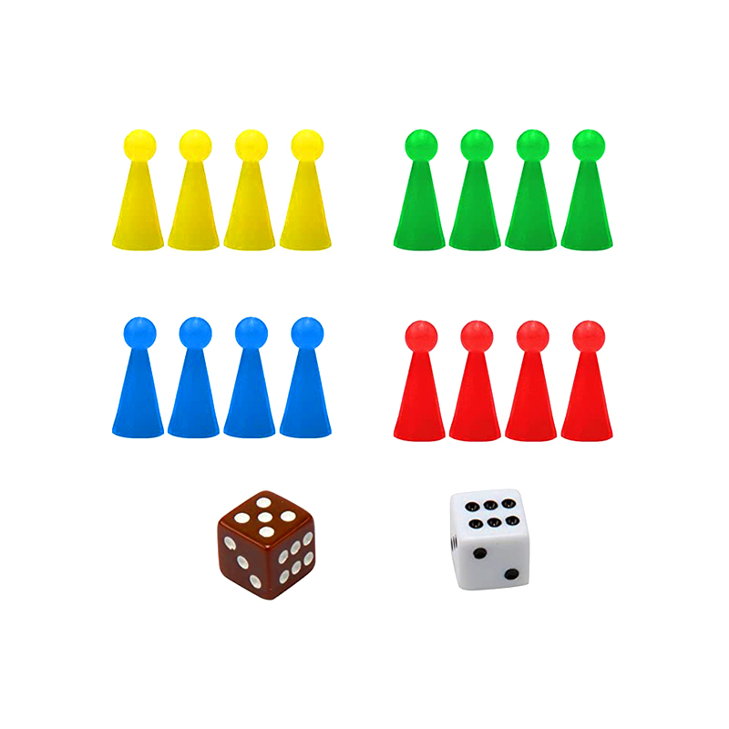 Kannettava magneettinen lautapeli noppaa ja palasilla Klassinen Ludo-pelisarja