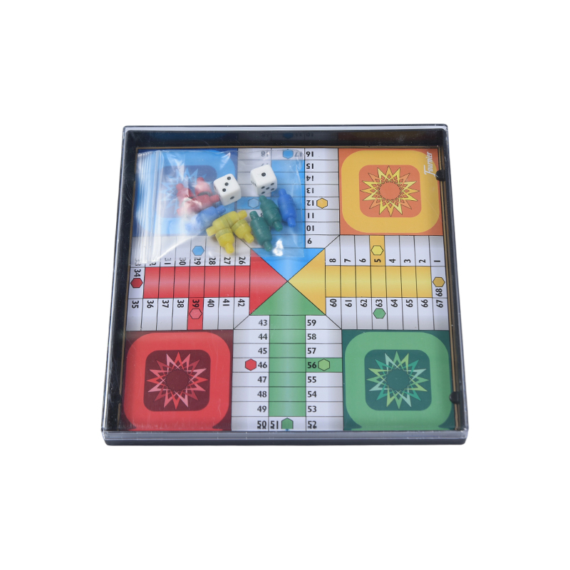 Kirkas akryylikotelo Klassinen Ludo-peli