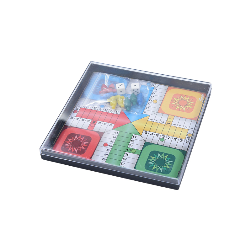 Kirkas akryylikotelo Klassinen Ludo-peli
