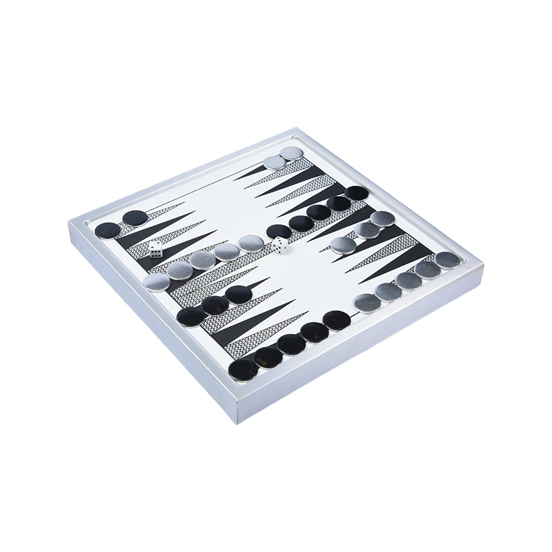 Premium-alumiininen backgammon-setti - moderni pöytäversio