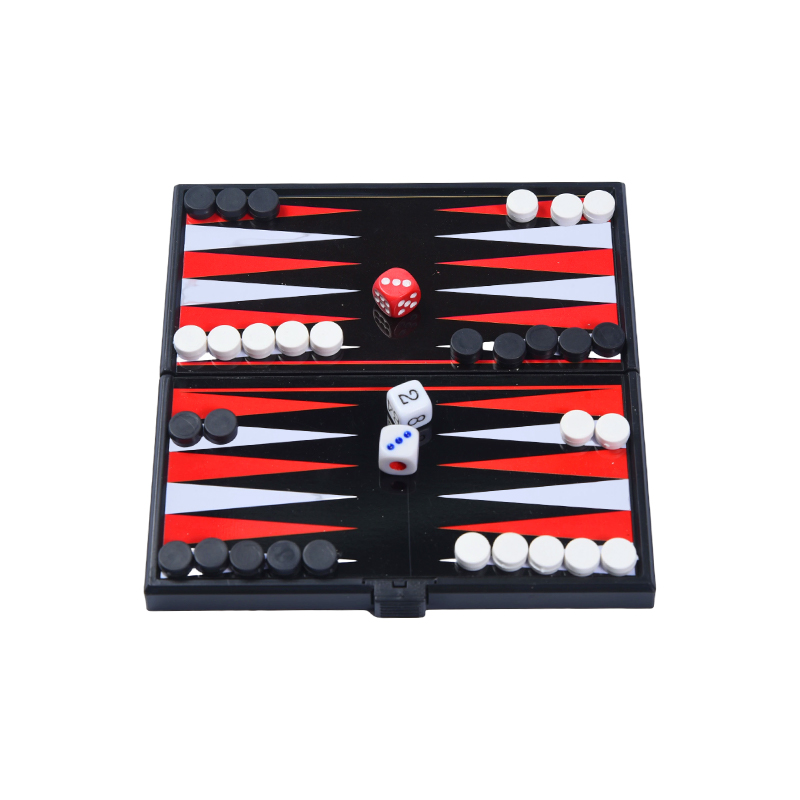 Kannettava magneettinen kaksipuolinen backgammon-pelisetti
