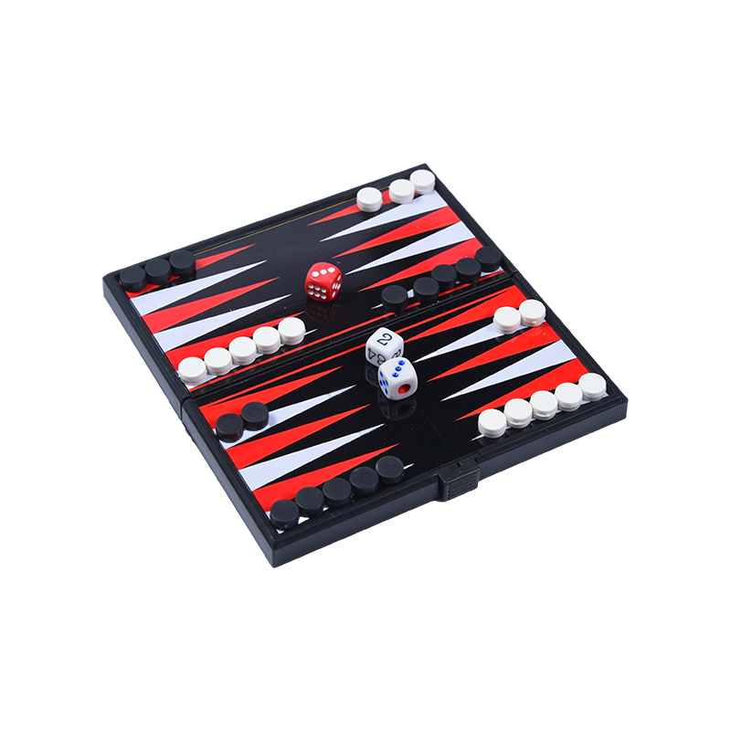 Kannettava magneettinen kaksipuolinen backgammon-pelisetti