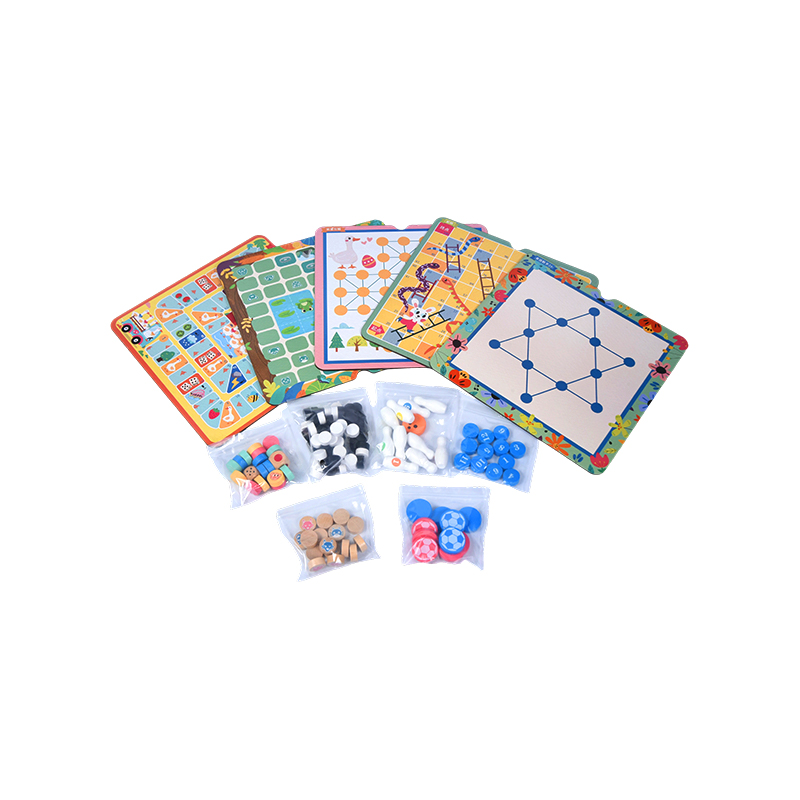 Klassinen perheviihdekokoelma Multi-Game puinen lautapelisetti