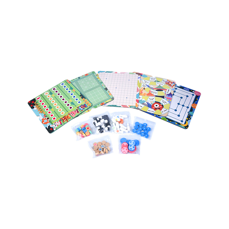 Klassinen perheviihdekokoelma Multi-Game puinen lautapelisetti
