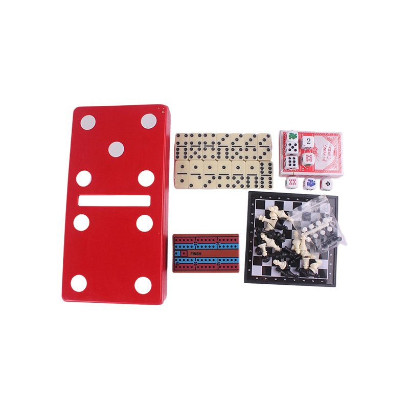 Red Polka-Dot Edition - Klassinen Domino & Cribbage Combo Set