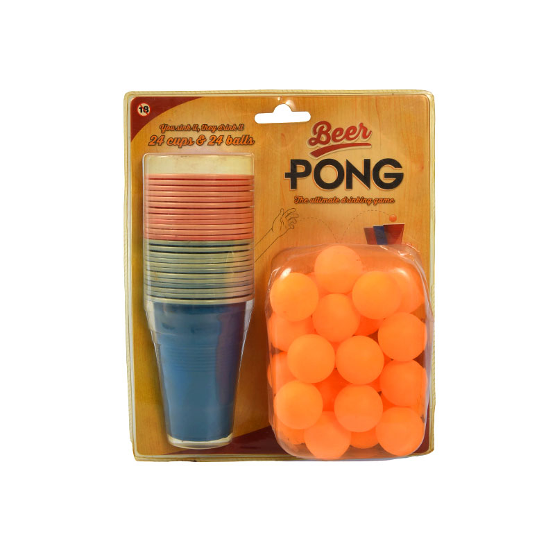 24 kuppia ja 24 palloa Ultimate Party Fun Beer Pong -pelisarjaan
