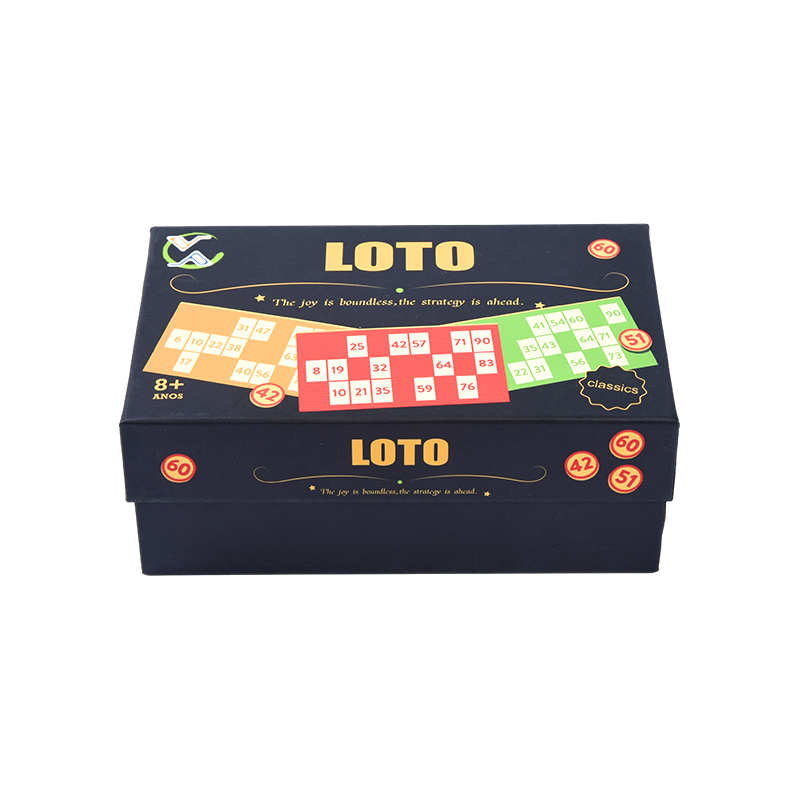 LOTO (bingo-tyylinen) pelisetti – Täydellinen rahakkeilla, korteilla ja säilytyslaatikolla